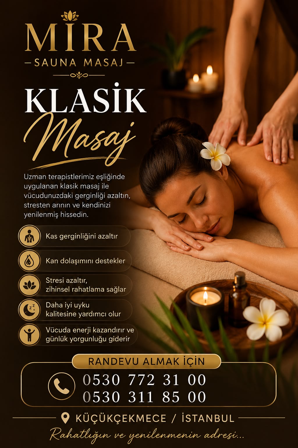 Klasik masaj afişi